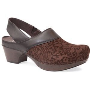 Dansko Pearl (Brown Floral) Women's Clog Shoes